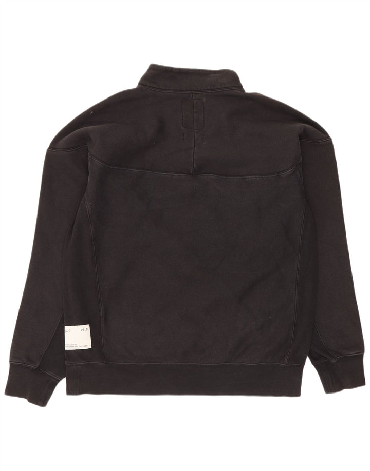 Felpa Champion da uomo con zip e collo, maglione, cotone nero medio