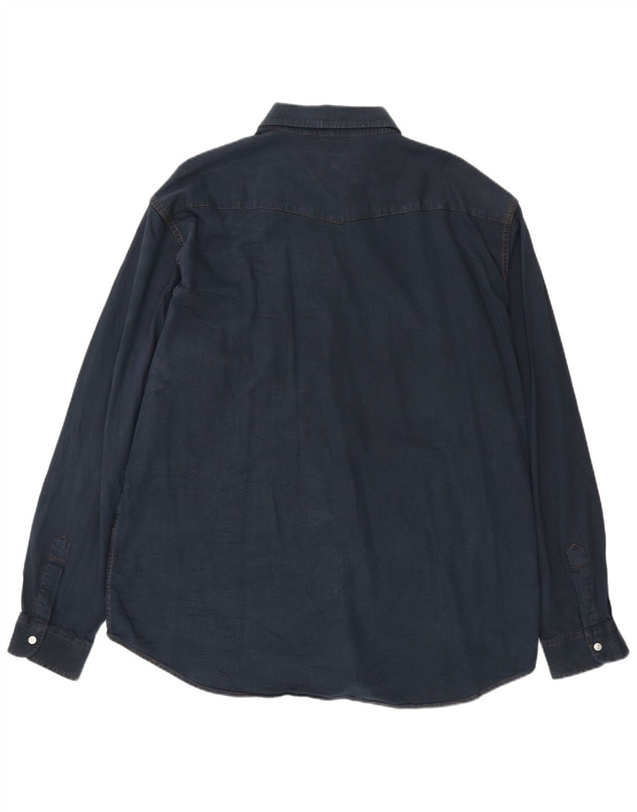 Camicia in denim da uomo CARRERA 2XL cotone blu navy