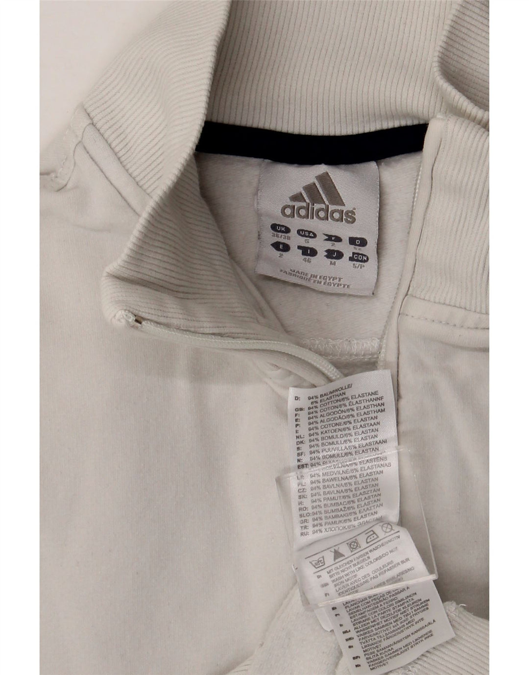 Giacca da tuta da uomo ADIDAS UK 36/38 piccola in cotone bianco