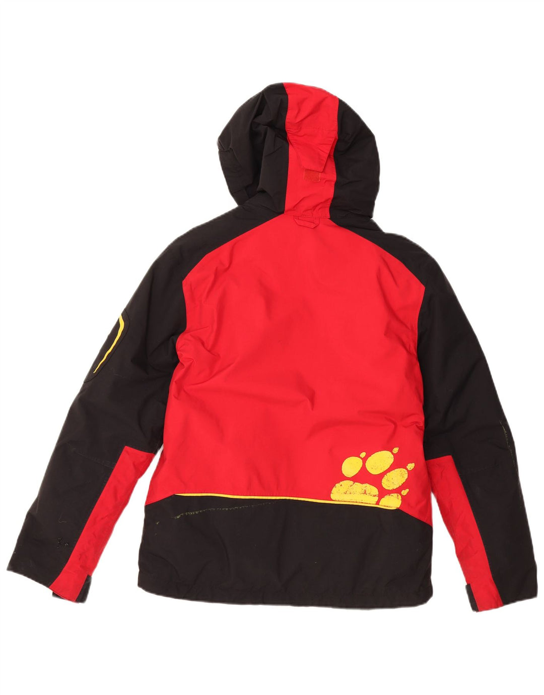 JACK WOLFSKIN Giacca antipioggia con cappuccio grafica per ragazzi 11-12 anni Rosso Colourblock