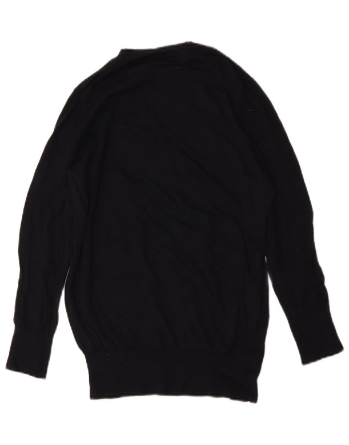 Maglione maglione girocollo da donna Gap UK 10 piccolo lana blu navy