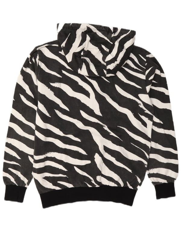Felpa con cappuccio grafica da donna Ellesse UK 10 piccola stampa animalier nera