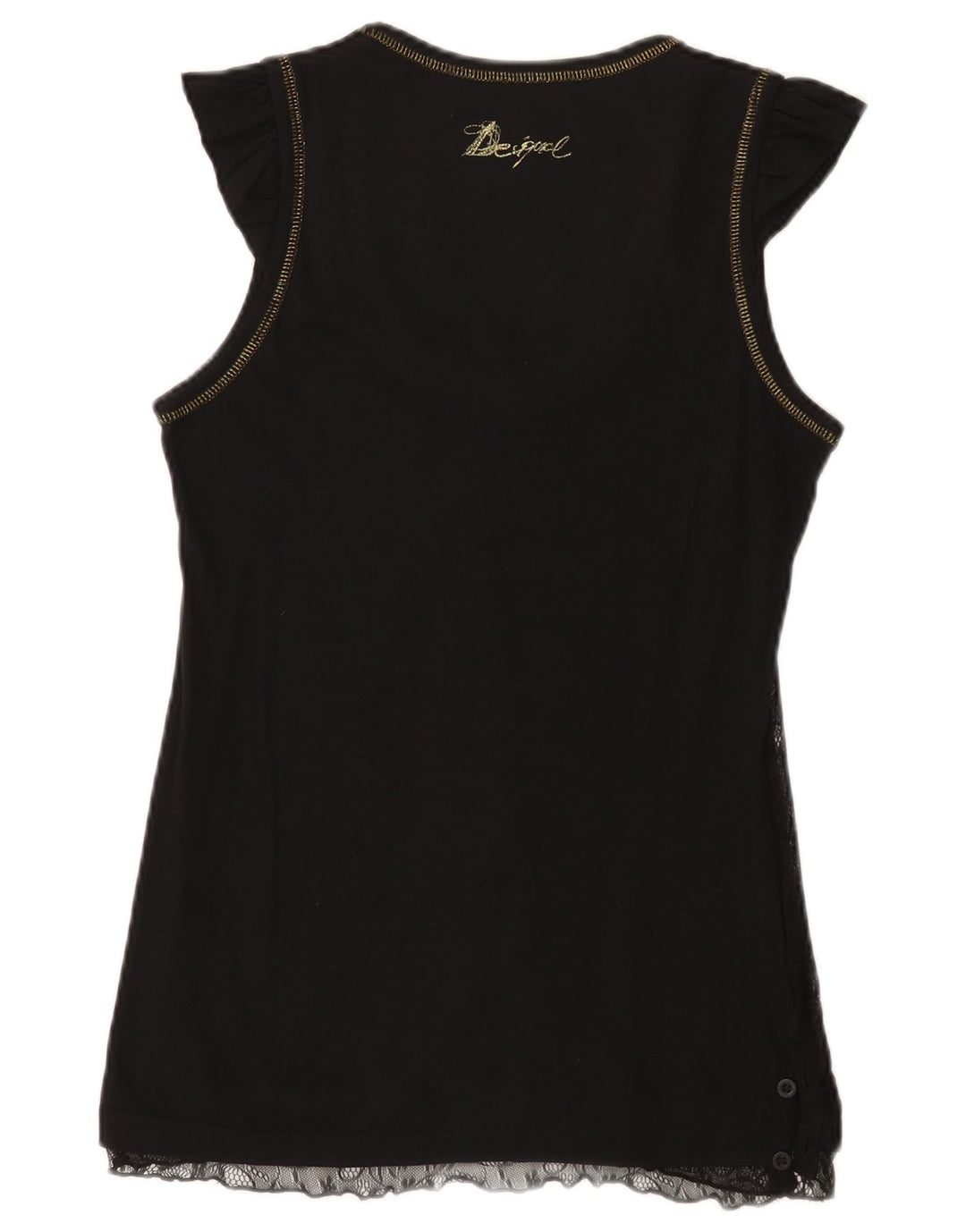 Canotta da donna Desigual UK 14 grande cotone nero
