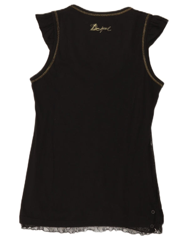 Canotta da donna Desigual UK 14 grande cotone nero
