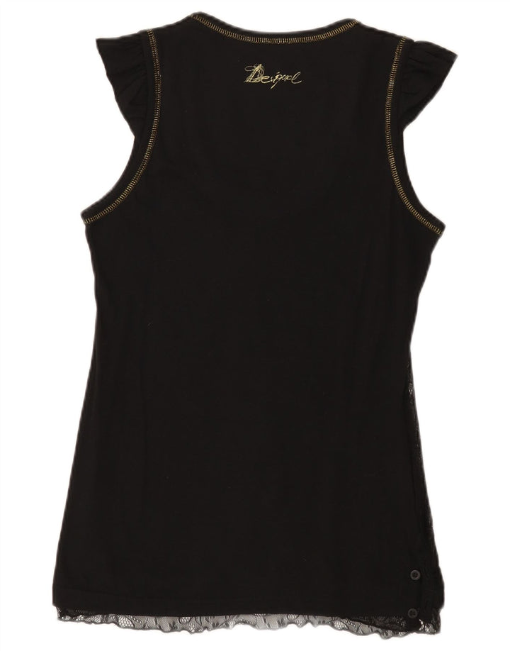 Canotta da donna Desigual UK 14 grande cotone nero