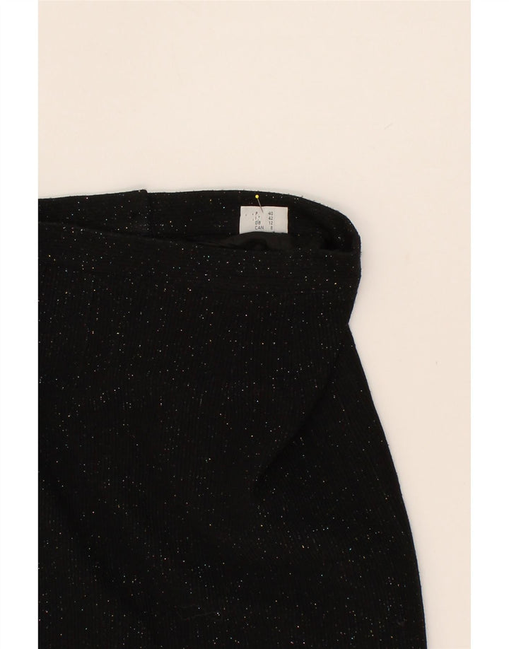 VINTAGE Womens Midi Skirt UK 12 Medium W28  Black Flecked Vintage Vintage and Second-Hand Vintage from Messina Hembry 