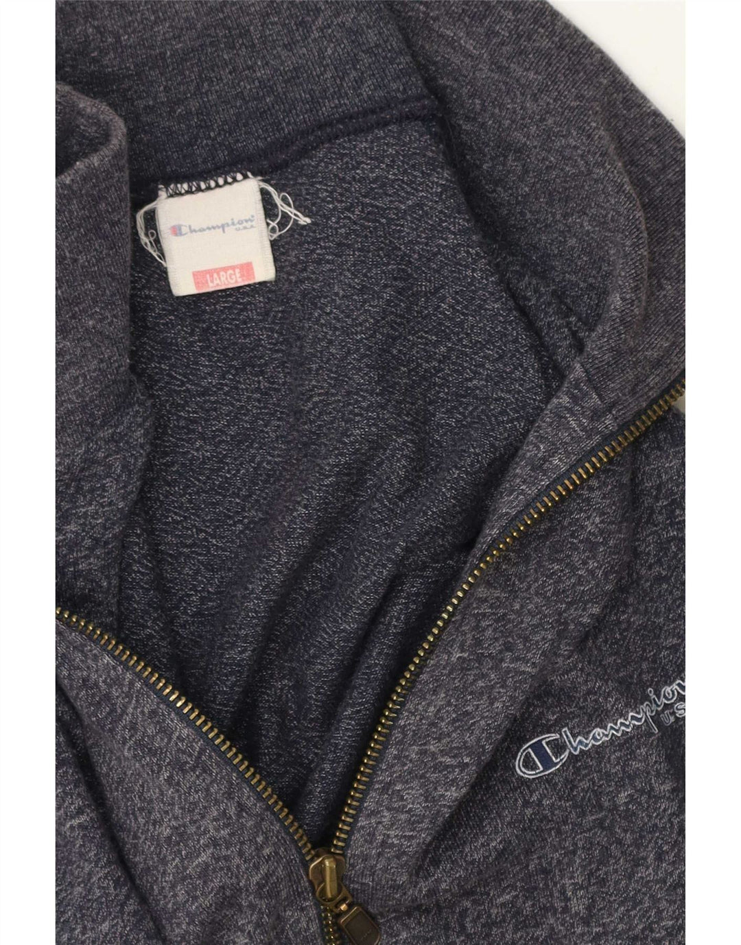 Giacca sportiva da uomo con grafica Champion, giacca grande in cotone chiazzato blu navy