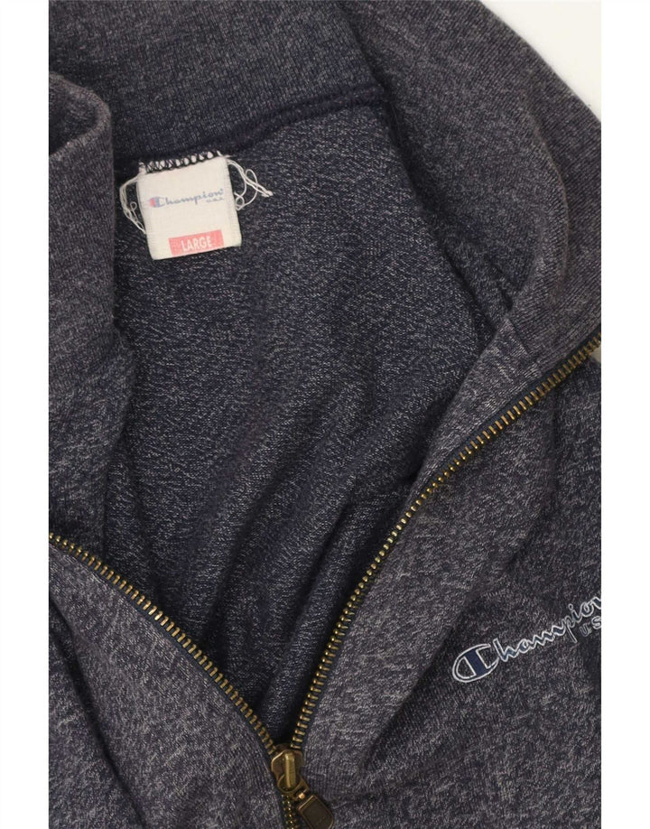 Giacca sportiva da uomo con grafica Champion, giacca grande in cotone chiazzato blu navy
