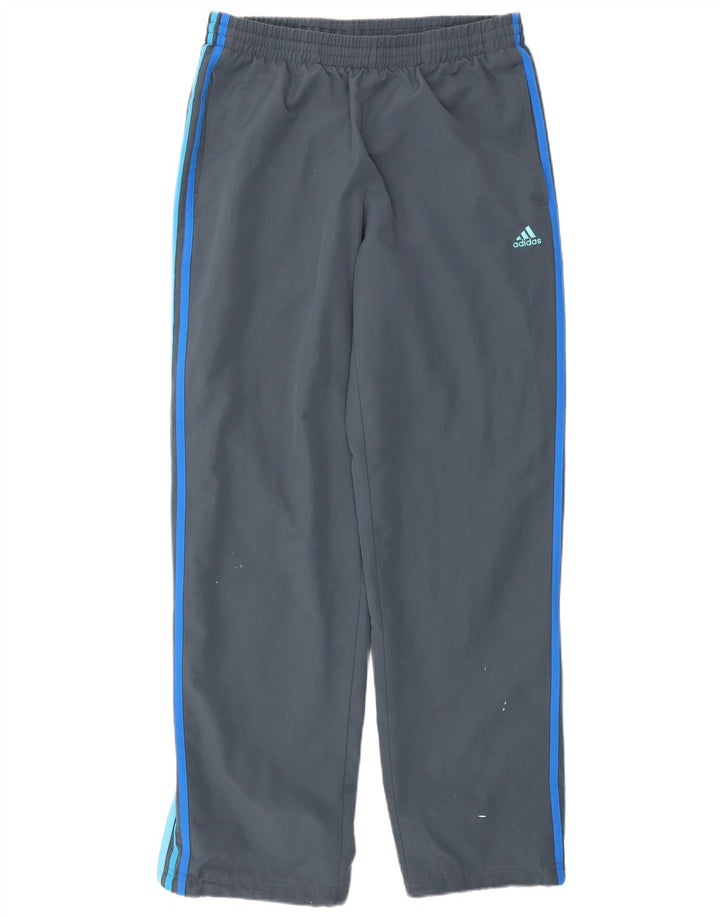 Pantaloni da tuta da uomo Adidas sportivi in poliestere grigio medio