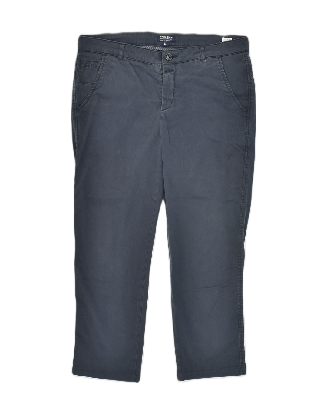 WOOLRICH Womens Slim Fit Chino Trousers W31 L25 Navy Blue Cotton | Vintage Woolrich | Thrift | Second-Hand Woolrich | Used Clothing | Messina Hembry 