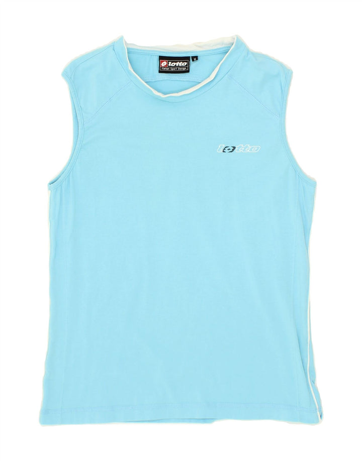 LOTTO Womens Vest Top UK 12 Medium Blue Vintage Lotto and Second-Hand Lotto from Messina Hembry 