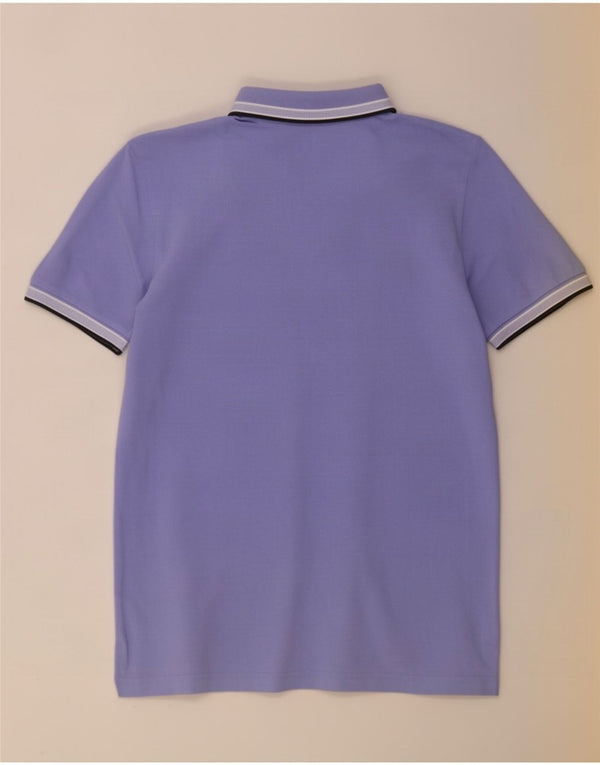 Polo da uomo Hugo Boss grande in cotone a righe viola