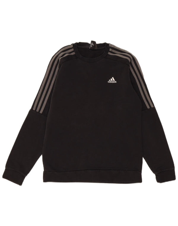 Felpa Adidas Uomo Maglione Piccolo Cotone Nero