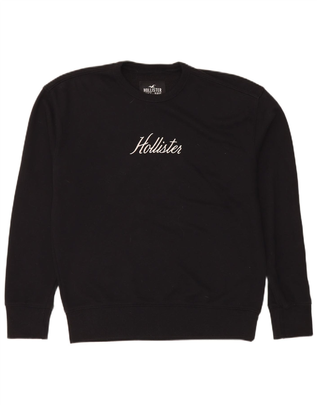 Felpa grafica da uomo Hollister Maglione piccolo cotone nero