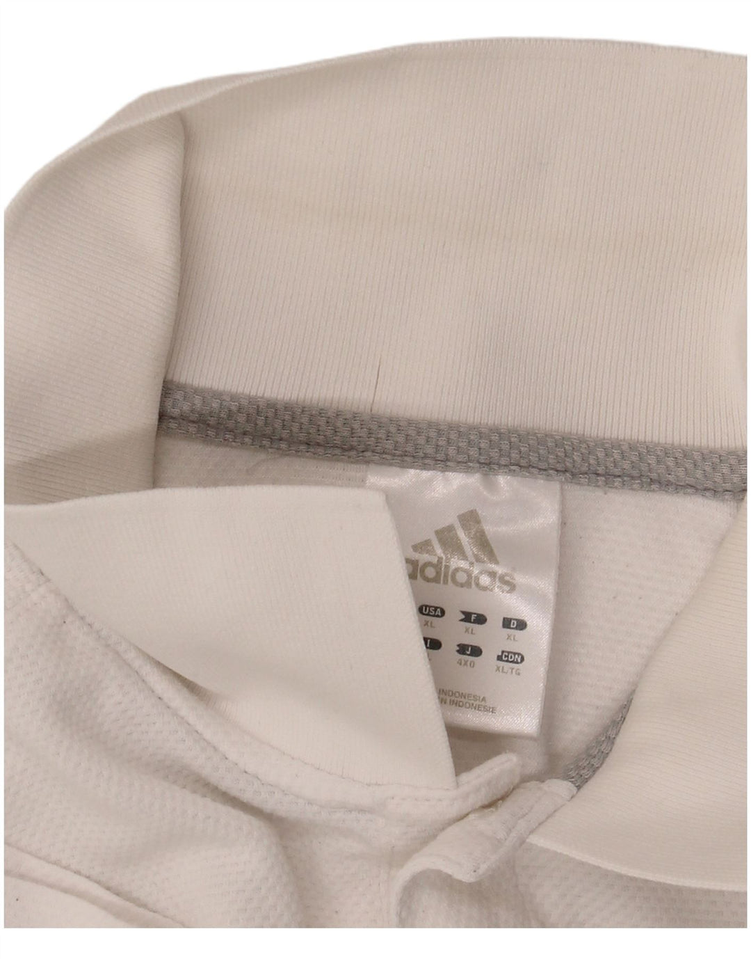 Polo Adidas da uomo XL in cotone bianco