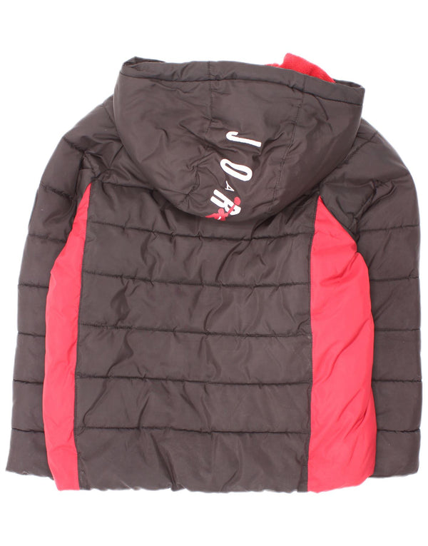 Giacca imbottita con cappuccio grafica Jordan da ragazzo, 6-7 anni, grande, colore nero