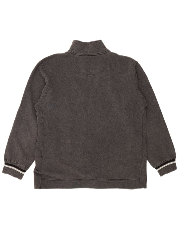 Felpa da uomo con collo con zip CHAMPION Maglione XL Cotone grigio