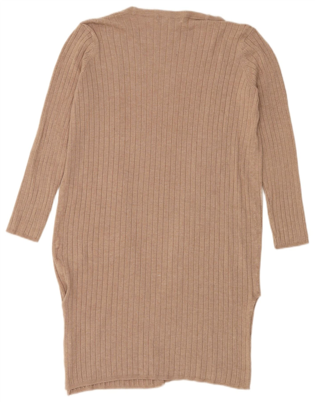 Maglione cardigan aperto lungo da donna Marks & Spencer UK 10 piccolo Beige