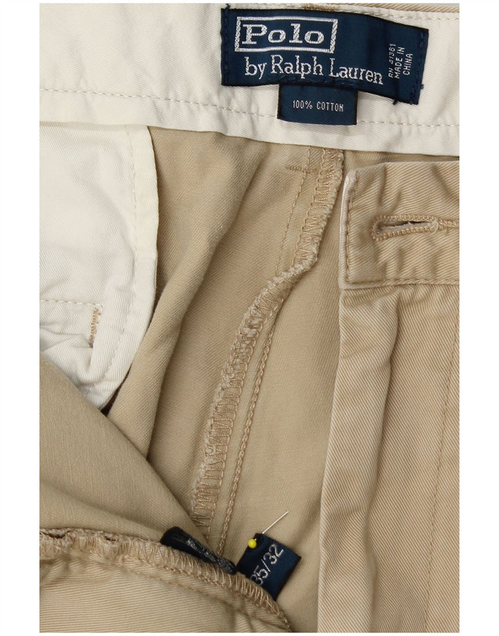 POLO RALPH LAUREN Pantaloni chino dritti da uomo W35 L30 Cotone Beige