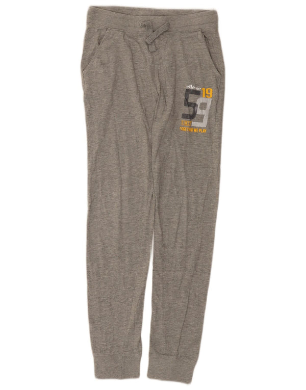 Pantaloni da tuta con grafica per ragazze Ellesse, pantaloni da jogging, 9-10 anni, cotone grigio