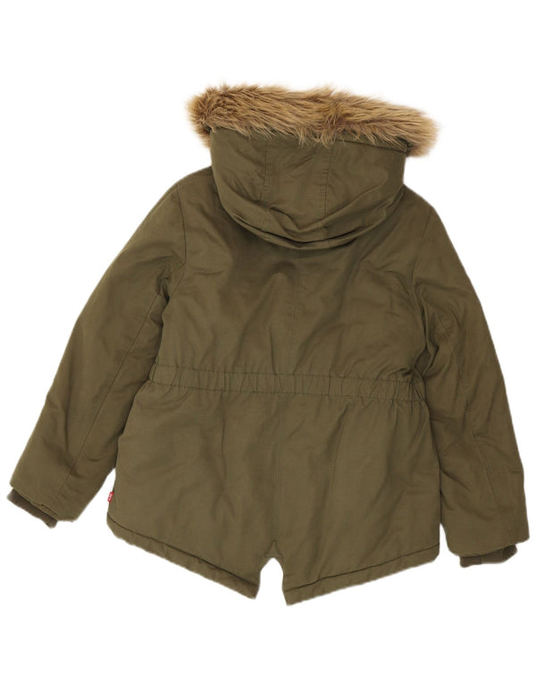 Giacca Parka con cappuccio Levi's per ragazze 11-12 anni in cotone kaki