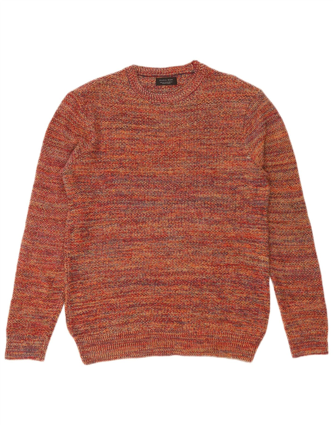 Maglione girocollo da uomo Zara in acrilico puntinato multicolore medio