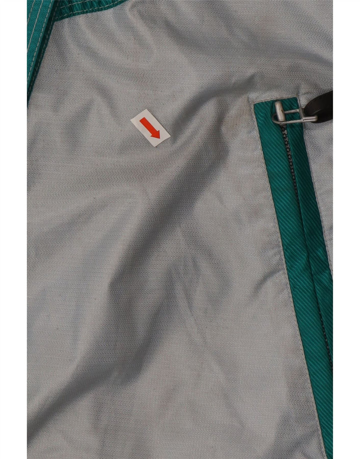 Giacca da sci grafica da uomo vintage EU 48 Poliammide color block verde medio