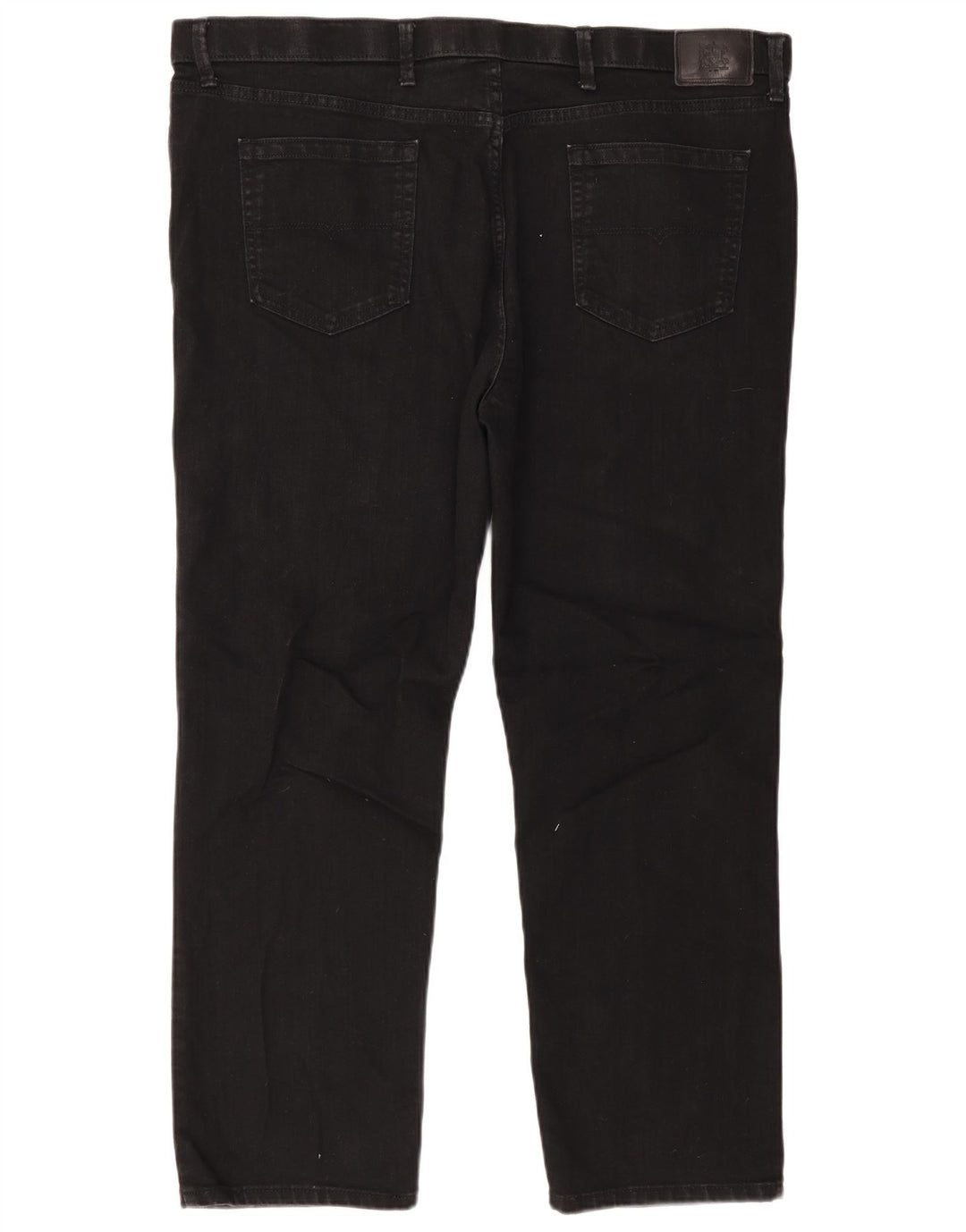Jeans dritti vestibilità regolare da uomo Marks & Spencer W44 L29 cotone nero