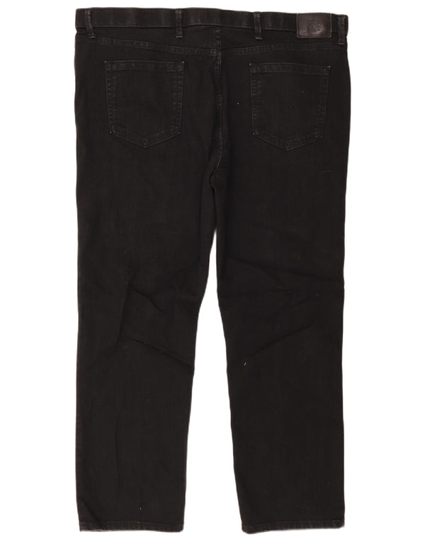 Jeans dritti vestibilità regolare da uomo Marks & Spencer W44 L29 cotone nero