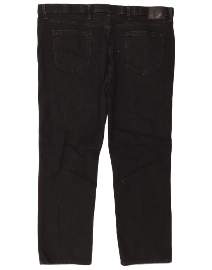 Jeans dritti vestibilità regolare da uomo Marks & Spencer W44 L29 cotone nero