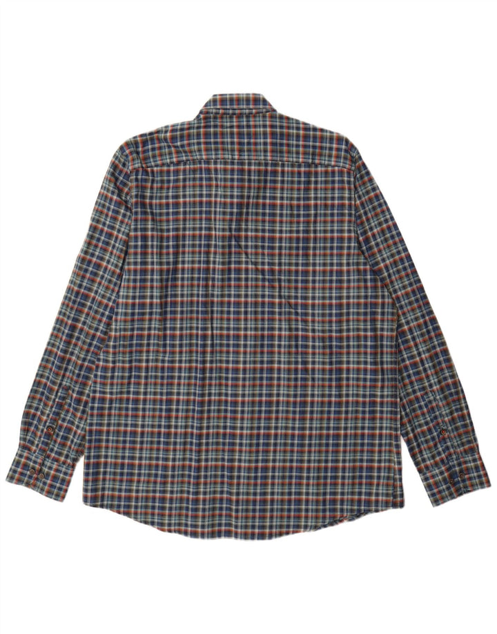 Camicia elasticizzata da uomo Lerros XL a quadri blu navy