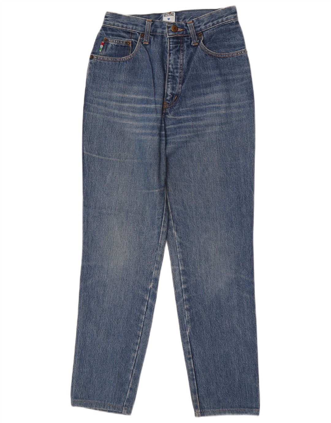 Jeans affusolati da donna Moschino W28 L28 cotone blu