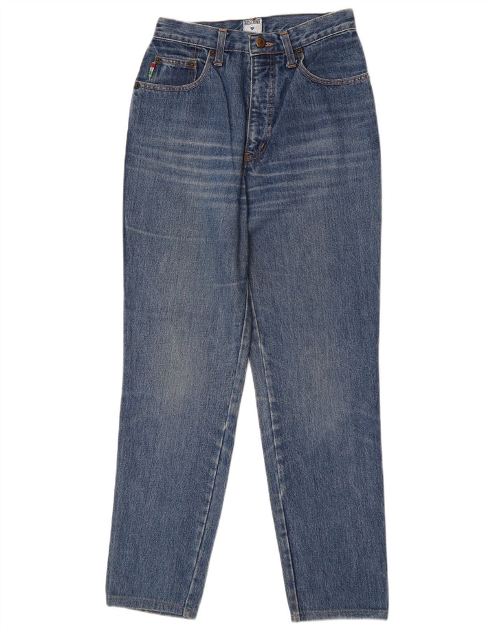 Jeans affusolati da donna Moschino W28 L28 cotone blu