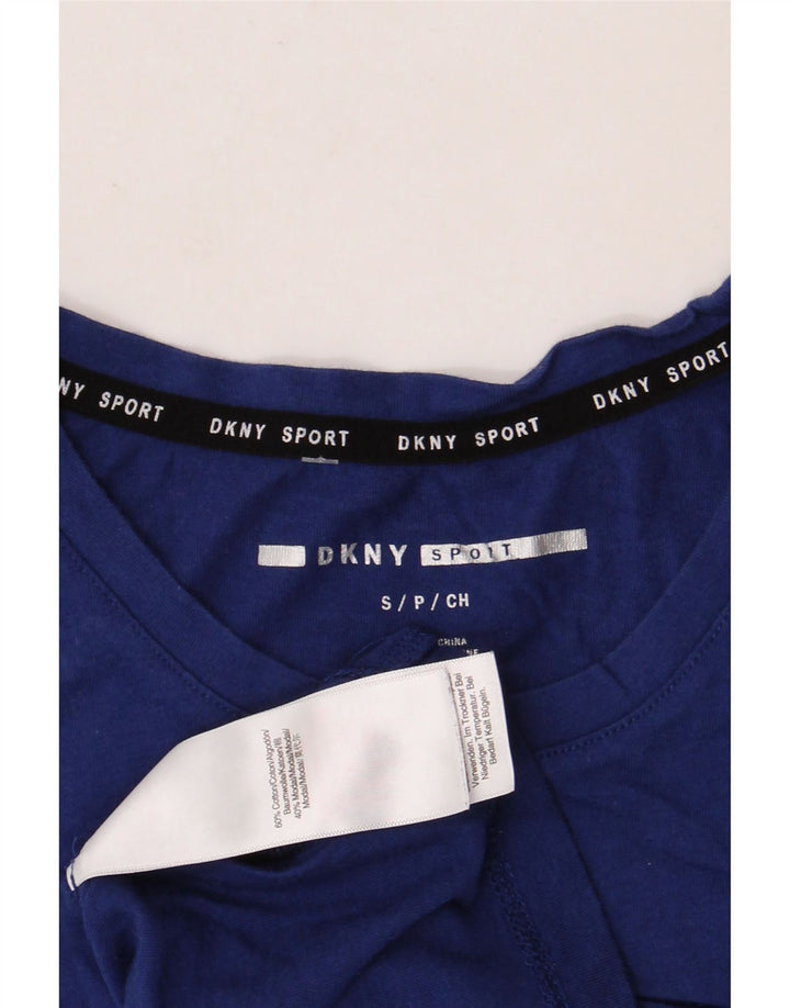 Canotta grafica da uomo DKNY piccola in cotone blu
