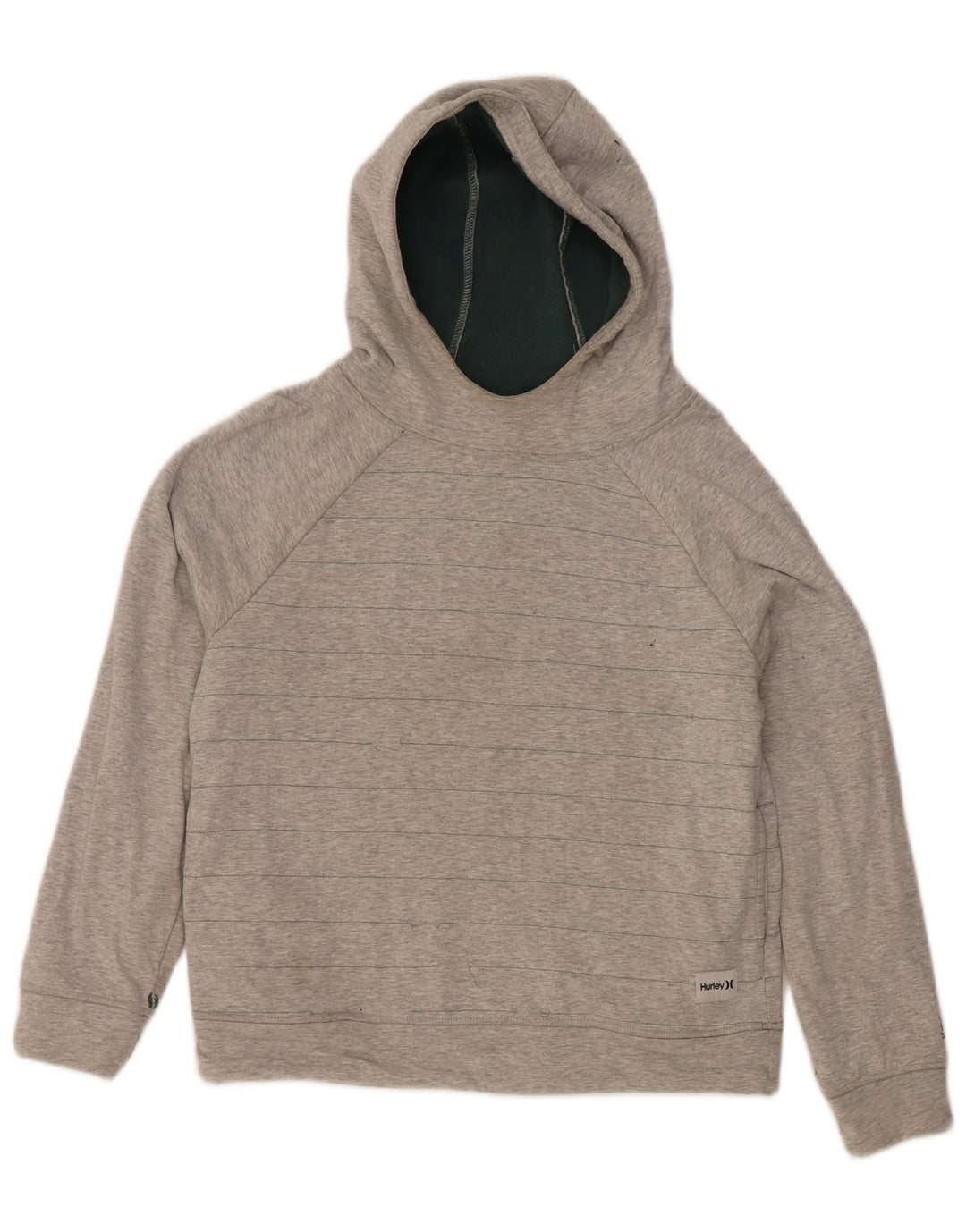 Felpa con cappuccio oversize da donna Hurley UK 10 Small Grigio a righe
