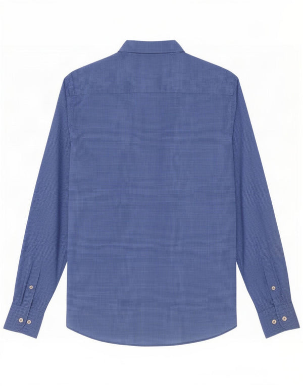 Camicia da uomo Massimo Dutti XL in cotone a quadri blu