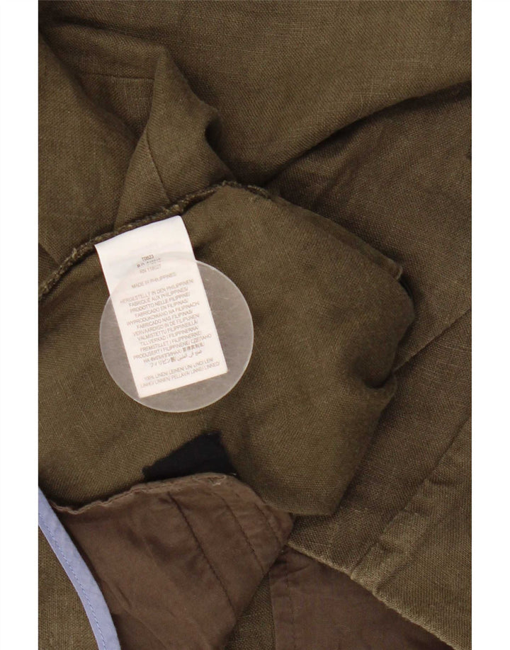 Pantaloncini chino da donna Boden UK 12 medi W32 lino kaki