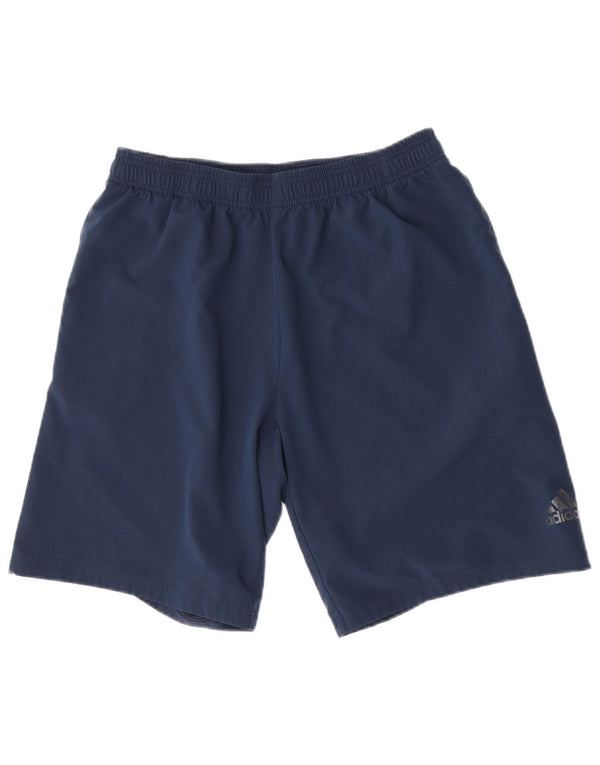 Pantaloncini sportivi Adidas Climalite da uomo di grandi dimensioni in poliestere blu navy