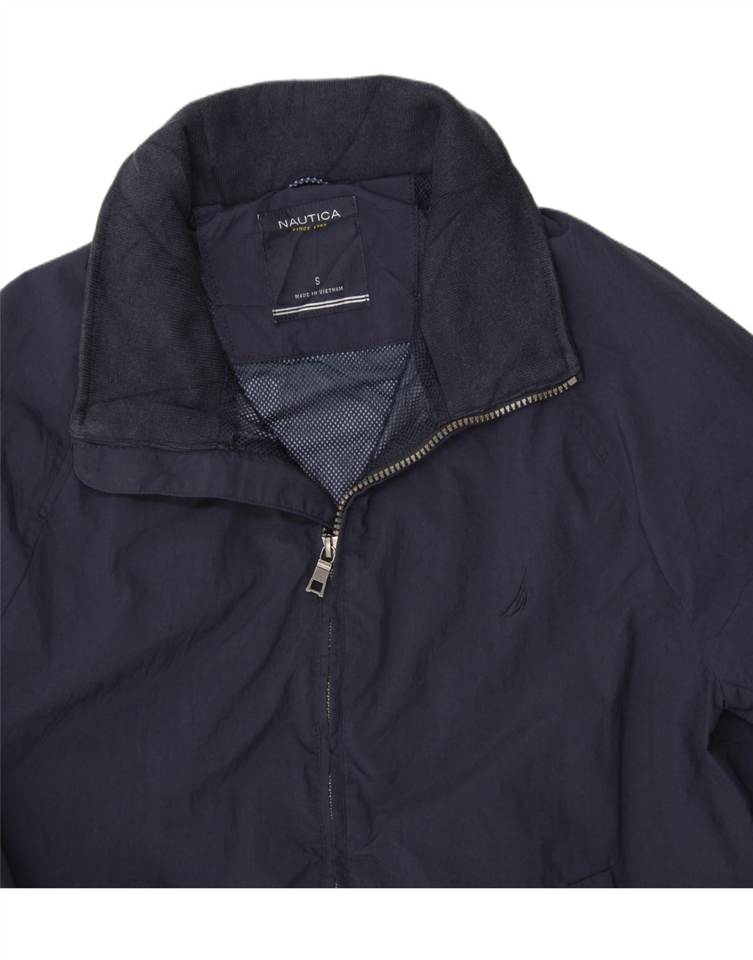 NAUTICA Mens Bomber Jacket UK 36 Small Navy Blue Nylon Vintage Nautica and Second-Hand Nautica from Messina Hembry 