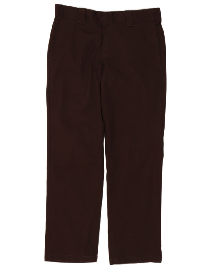 Pantaloni chino dritti slim fit da uomo Dickies W32 L32 poliestere marrone