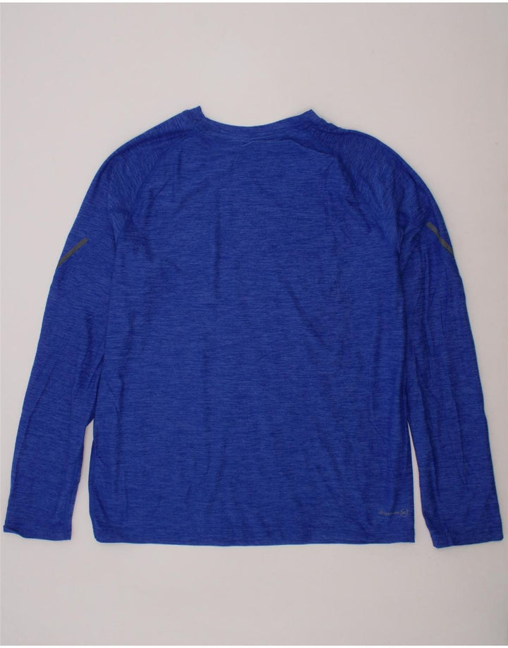 RUSSELL ATHLETIC Boys Top Long Sleeve 14-15 Years XL Blue Polyester Vintage Russell Athletic and Second-Hand Russell Athletic from Messina Hembry 