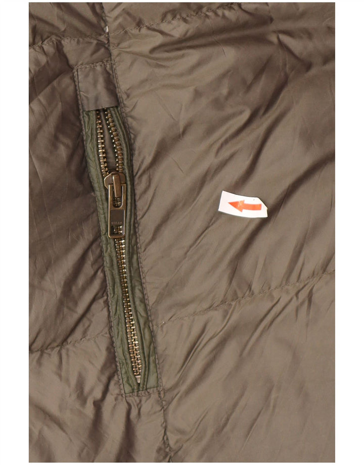 Cappotto imbottito con cappuccio da donna Jack Wills UK 14 grande poliestere kaki