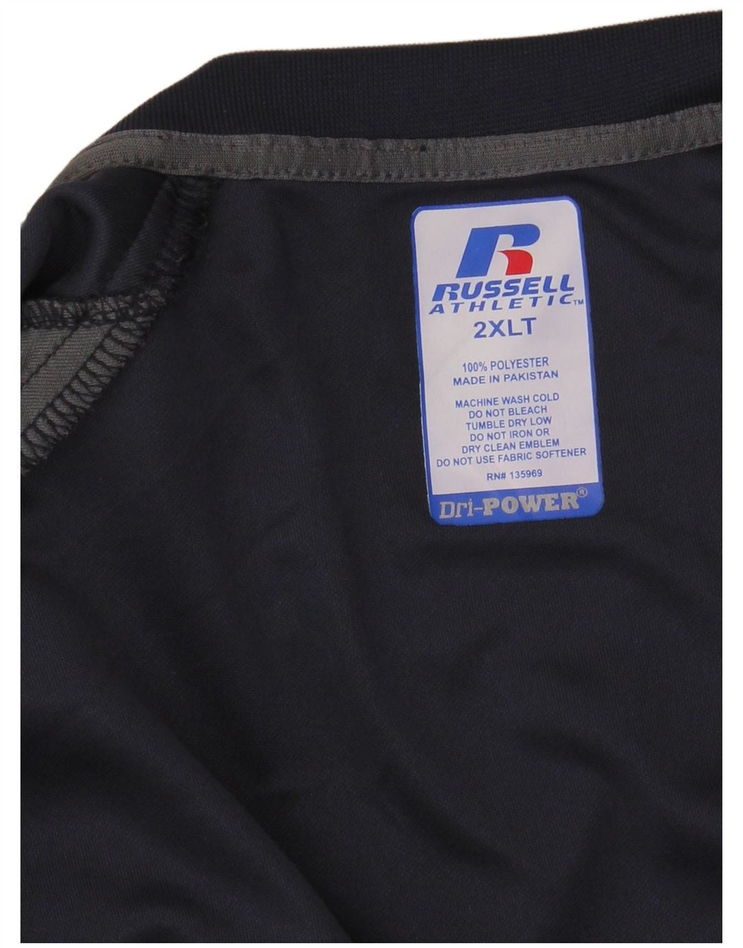 RUSSELL ATHLETIC T-shirt alta da uomo 2XL Poliestere color block blu navy