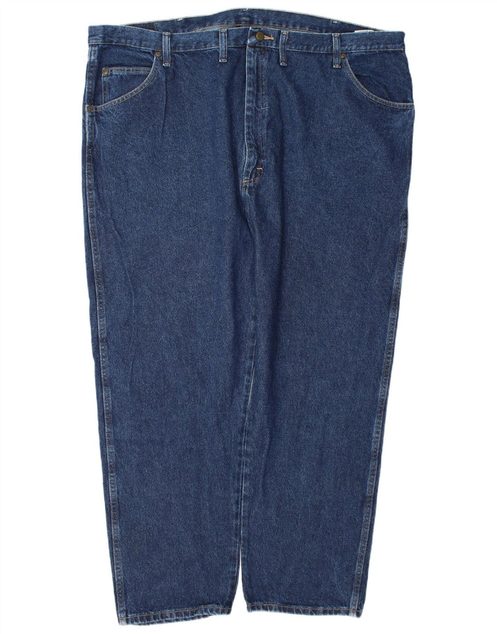 Jeans dritti da uomo Wrangler vestibilità regolare W48 L30 cotone blu