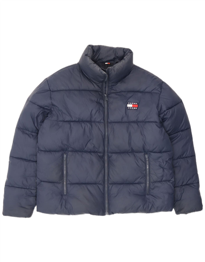 Giacca imbottita da donna Tommy Hilfiger UK 14 media blu navy in poliammide