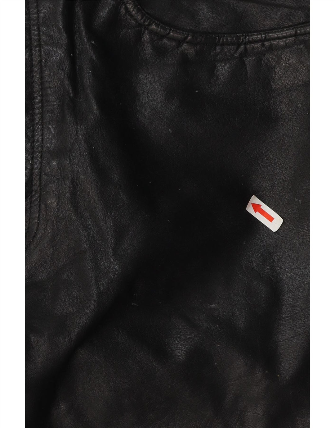 Pantaloni dritti in pelle da uomo vintage W34 L30 in pelle nera