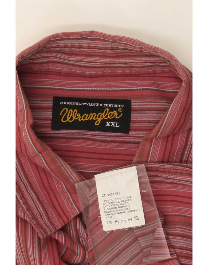 Camicia da uomo Wrangler 2XL cotone a righe rosse