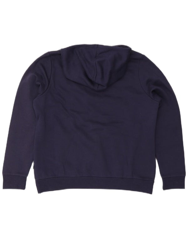 Felpa con cappuccio da donna PUMA UK 18 XL Blu navy in cotone