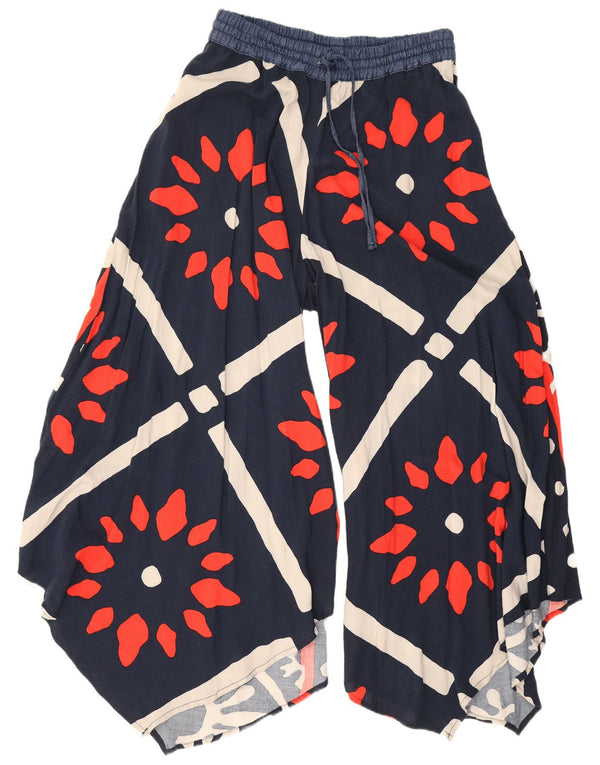 Desigual Pantaloni Harem da donna Capri Graphic W26 L18 Blu navy floreale