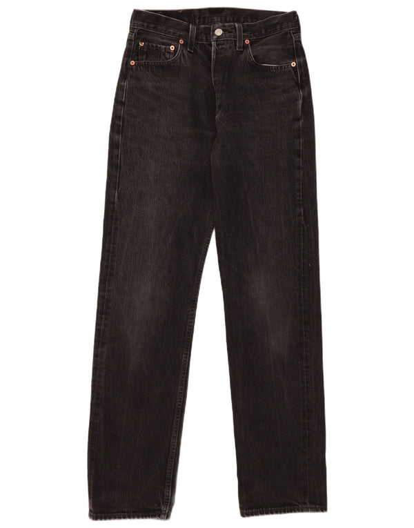 Jeans dritti a vita alta 501 da donna Levi's W31 L34 cotone nero
